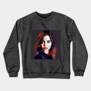 Ana de Armas Pop Art Modern Horror Vibes Red Accent Crewneck Sweatshirt